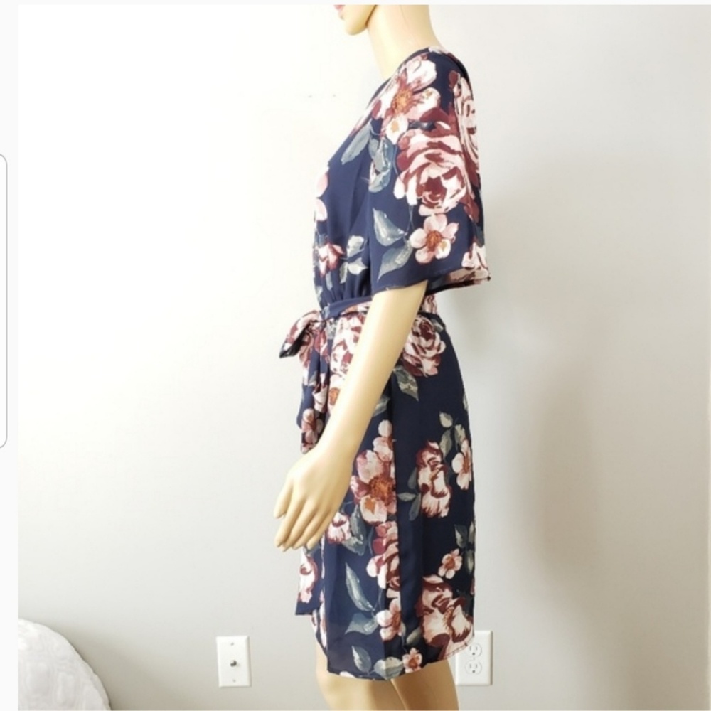 NWT A.B.S Collection Moody Floral Blouson Dress - Picture 3 of 8
